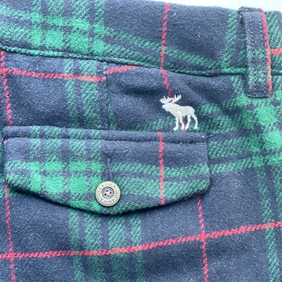 NEW Abercrombie & Fitch Womens Shorts Wool blend red blue green plaid US8 W29 - Picture 5 of 6